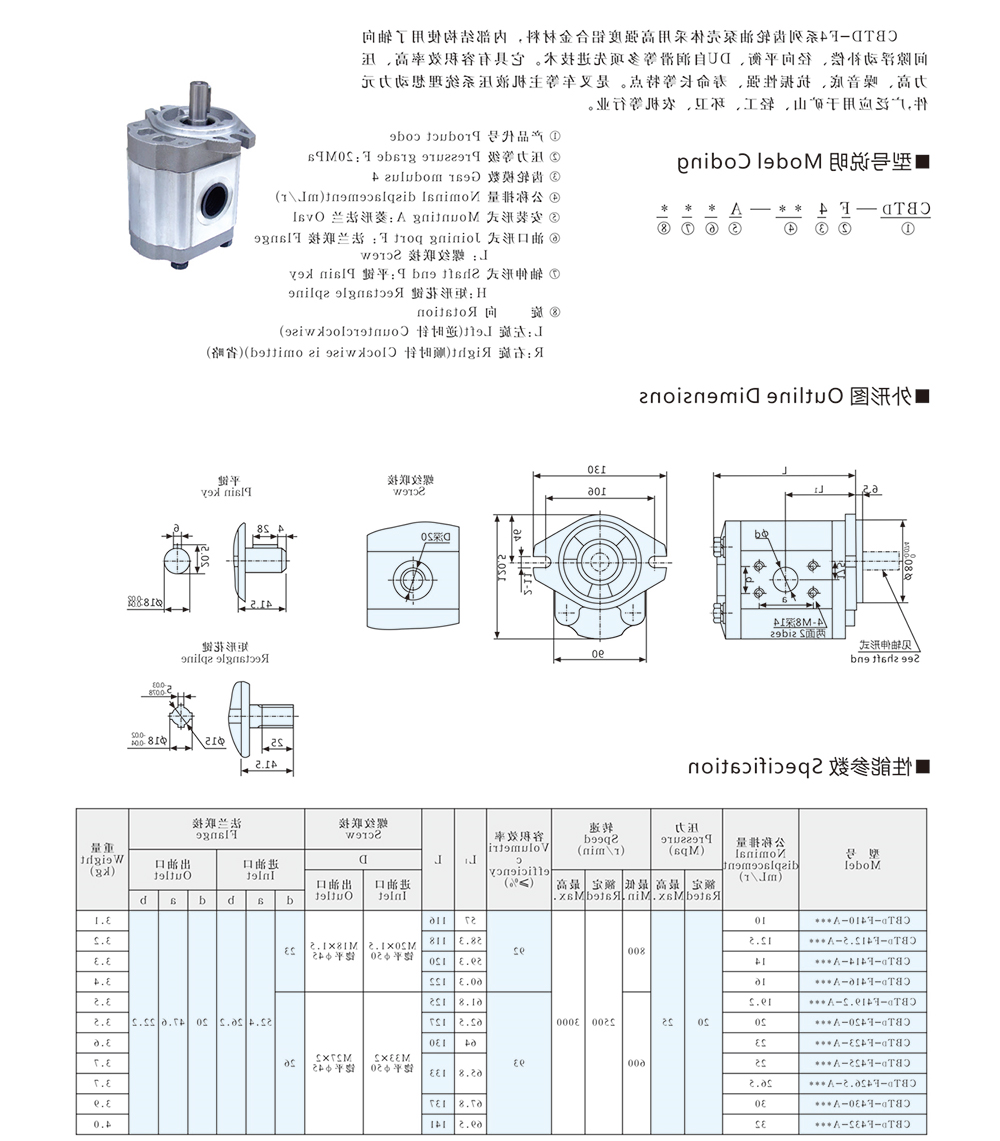 CBTD-F4 系列齿轮泵