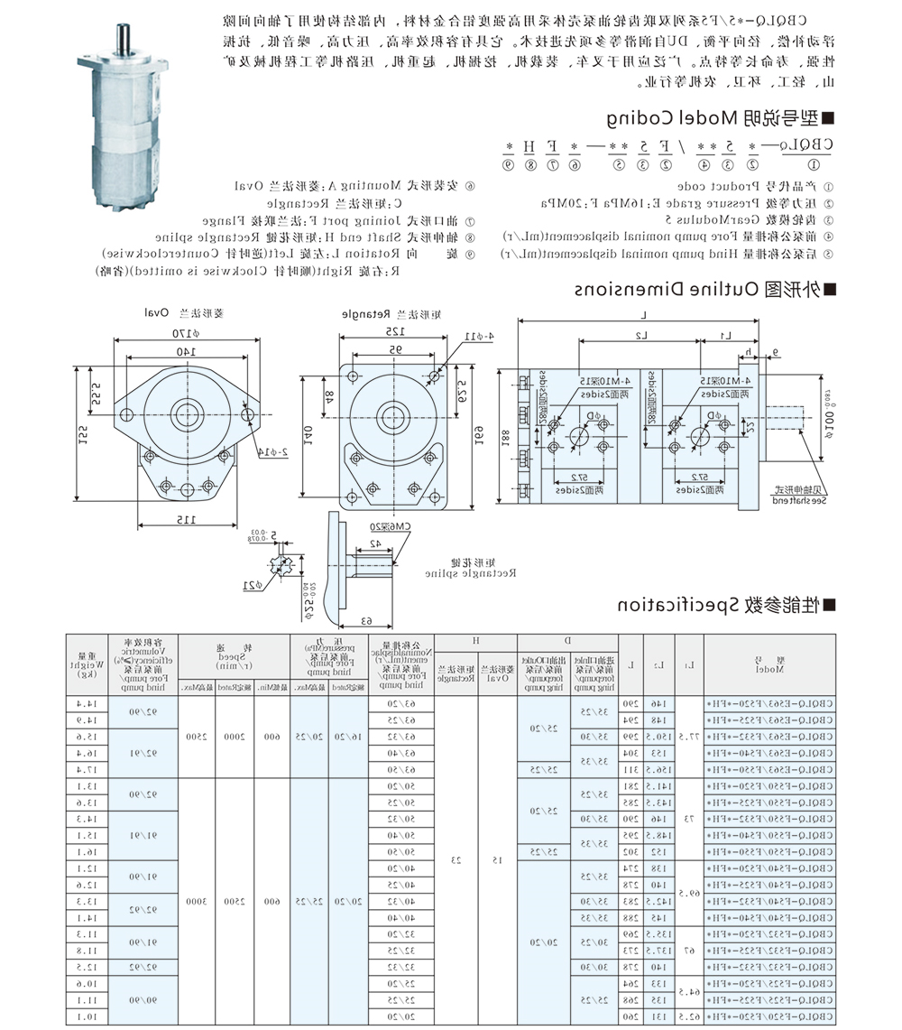 CBQLQ-*5/F5 双联齿轮油泵